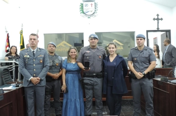 Foto - Sessão Solene - Entrega das Medalhas de Reconhecimento Comunitário de Segurança