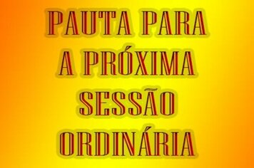 Pauta da 04ª Sessão Ordinária de 2015.