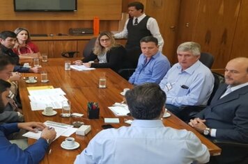 João Buranello acompanha prefeito Tinho em reunião com secretário estadual da Educação João Cury
