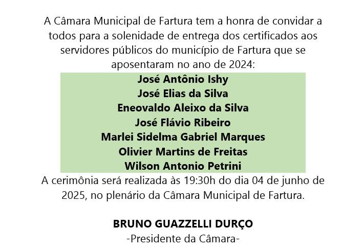 Entrega de Certificados aos Servidores Aposentados